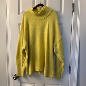 Free People Yellow Turtleneck Sweater